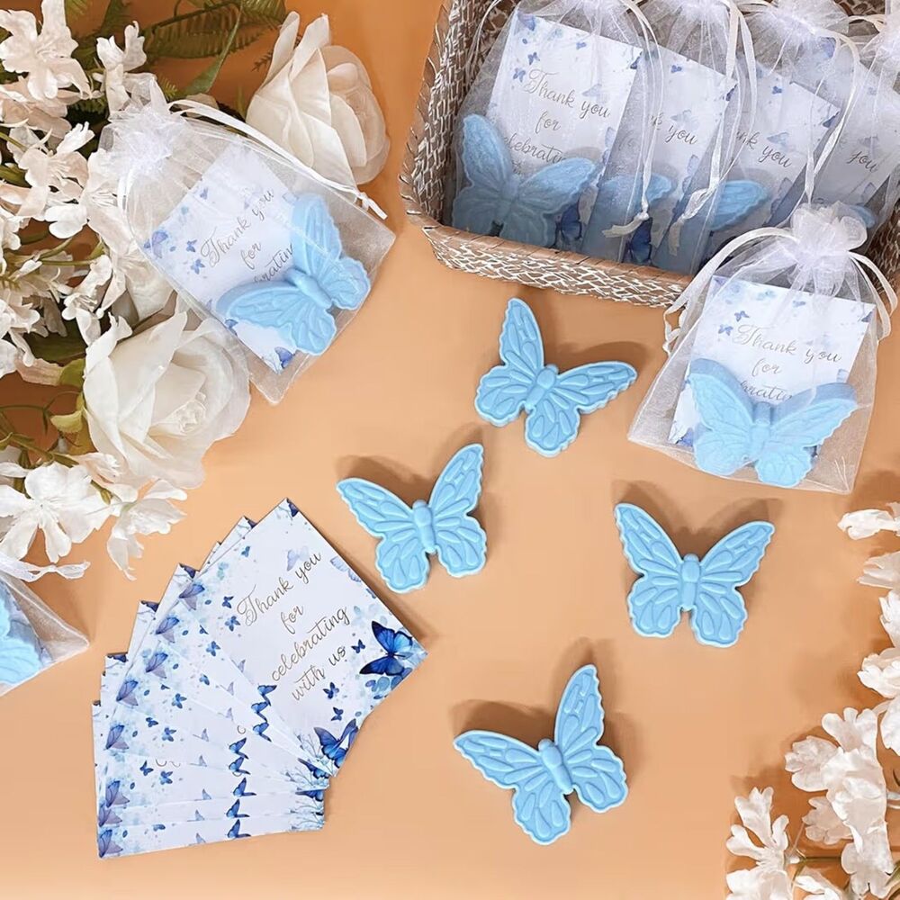 Pack of 30 Blue Butterfly Soap Favors NEW